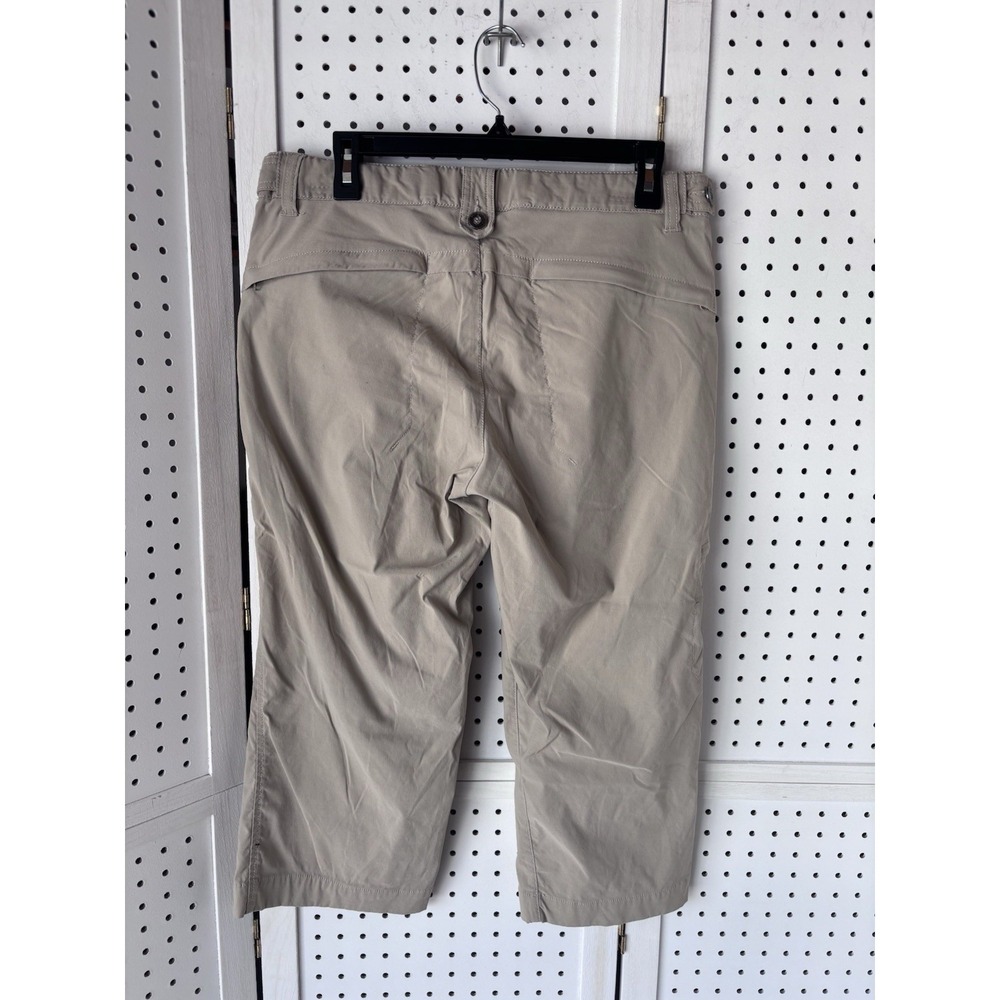 Eddie Bauer Sport Women's 10 Beige Cargo Capri Pants Hiking Outdoor Nylon - Picture 5 of 7
